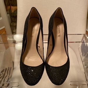 Zara crystal round toe pump